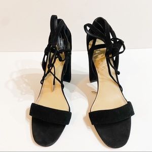 Marc Fisher Suede Block Heel black size 10